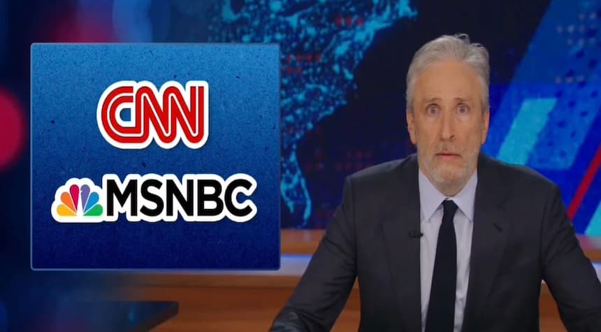 Jon Stewart Roasts MSNBC and CNN Over Dramatic Coverage of Hogtied Biden Image, Leaving Viewers in Stitches