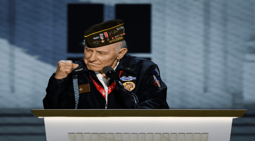 98-Year-Old WWII Vet Steals the Show at RNC: 'If Trump Were President, I'd Re-Enlist Today'